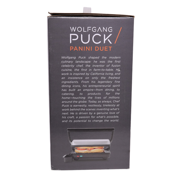 Wolfgang Puck Nonstick Panini Duet Grill SWPGPP0020-IT With Cool Touch Handle - Picture 4 of 4